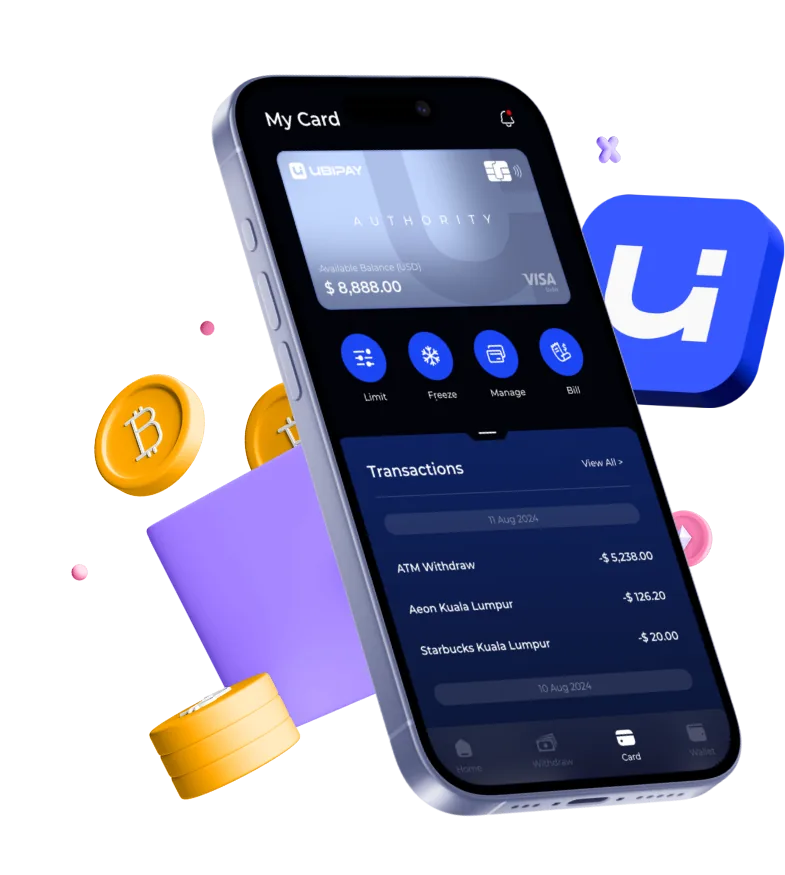 MyUbiPay app screens